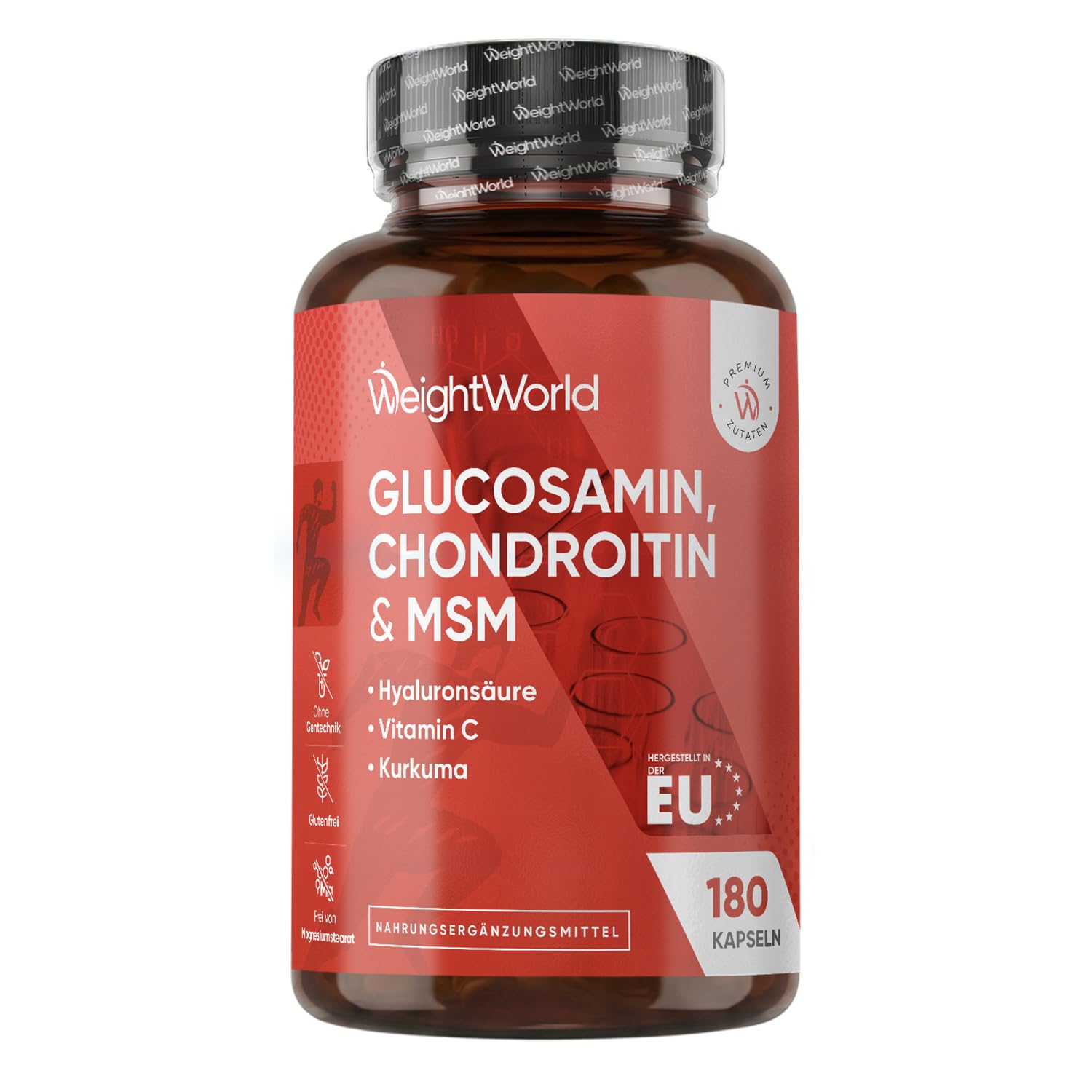 WeightWorld Glucosamin Chondroitin & MSM - 180 Stück - Täglich 1-2 Kapseln