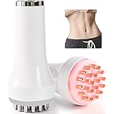 DiDEER Lymphatic Drainage Massager & Anti Cellulite Massage Tool, for Legs, Arms & Belly, Body,Helps Reduce Stretch Marks & Cellulite,with Microcurrent, Light Heat & Vibration (White)