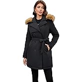 PAPILLON D'OR WEAR YOUR WINGS Women's Trench Coat - Mid-Length Belted Detachable Faux Fur Collar Jacket