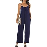 Buauty Womens Summer Jumpsuits Casual Sleeveless Jumpers Loose Rompers Adjustable Strap Boho Jumpsuit Dressy 2025 Clothes