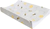 Babycurls Deluxe Anti-Roll Nappy Changing Mat Grey Bee 69x45x8cm view 1