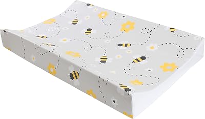 Babycurls Deluxe Anti-Roll Nappy Changing Mat Grey Bee 69x45x8cm