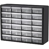 Akro-Mils 24-Drawer Plastic Drawer Storage Cabinet for Garage Organization, Bead Organizer, Building Bricks Storage, Teacher 