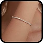 Jugielu Vintage Wedding Pearl Bracelet White Pearl chain bracelet Pearl bangle bracelet Small pearl Stretch Bracelet Elastic Pearl Bracelets Pearl Hand Chain Bracelet Jewelry for Women