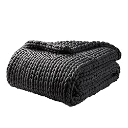 YnM Weighted Blanket, Handmade Chunky Yarn Knitted
