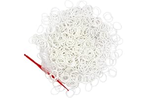 SALOME IDEA 3000PCS Loom Rubber Bands Kit with 75 Clips,5 Hooks, Premium Bracelet Making Kit for Kids Weaving DIY Crafting Gift(White)