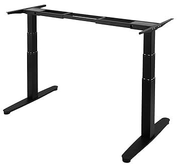 Exeta ergoSMART Elektrisch höhenverstellbarer Schreibtisch -System TÜV Rheinland Zertifiziert- 2 Motoren, 3-Fach-Teleskop, Me