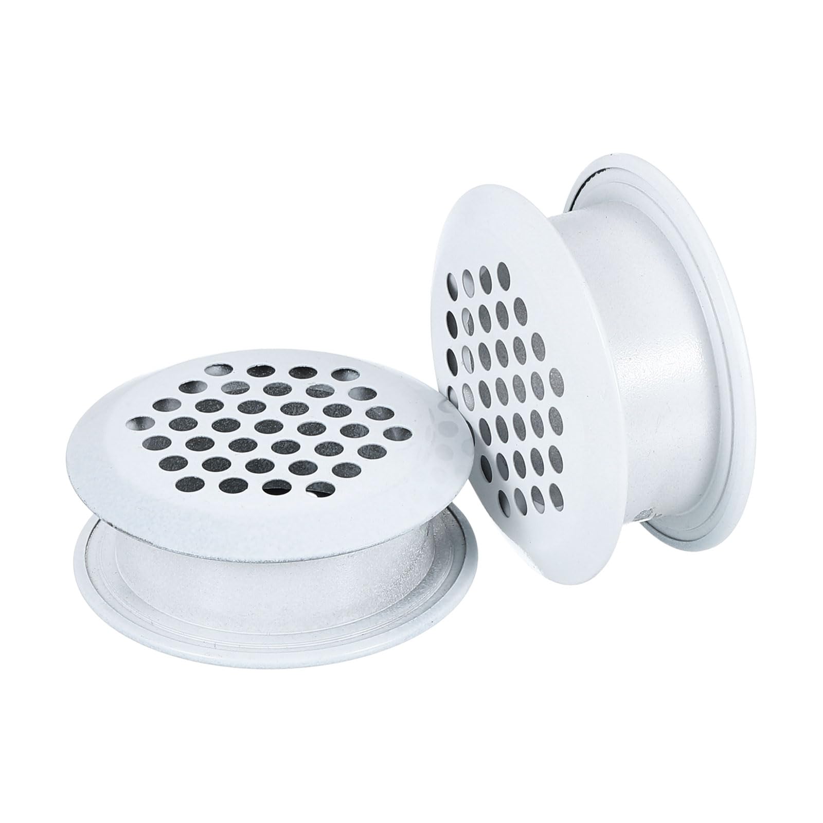 uxcell 33mm(1-5/16") Circular Soffit Vent, 20pcs Stainless Steel Circular Air Vents Dual Panel Round Mesh Hole Louver for Kitchen Bathroom Cabinet, White