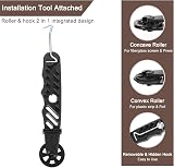 sourcing map TPE Window Screen Spline Repair Kit Black 0.22"x32.8ft Roller Hook view 4
