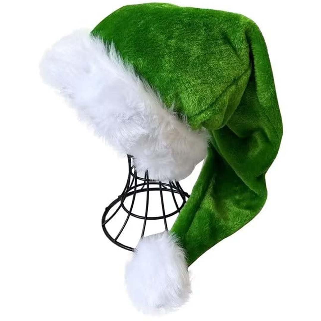 KFZR Santa Hat Adults Deluxe Xmas Christmas Hat (Green)