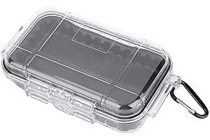 VBESTLIFE Plastic Waterproof Shockproof Box, Outdoor Survival Case, Floating Hard Shell Wet Dry Box, Marine Fishfinder Case - 4 Colors (Transparent)