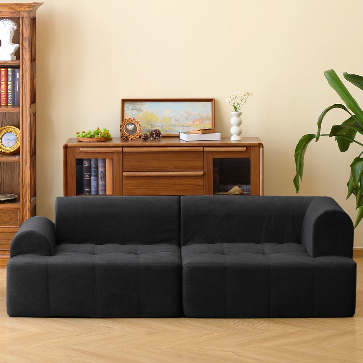 Photo 1 of ****FACTORY SEALED***N&V Foam Sofa, Made with All Foam, Great for Livingroon and Bedroom (Black)