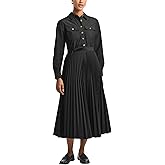 Derek Lam 10 Crosby Womens Kenza Cotton Poly Poplin Pleated Shirt Dress