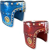 Liontouch - Noble Knight Foam Helmet For Kids, Blue/Red | Age 3-8 Years – One Size Fits All | Medieval Pretend Play For Boys | Durable & Safe Armor Accessories for Dress-Up & Knight Costumes