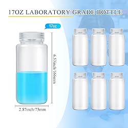 Tatuo 6 Pcs 16oz 500ml Plastic Sample Bottles 250ml