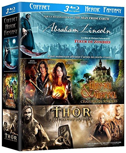 Coffret Heroic Fantasy : Abraham Lincoln, Tueur De Zombies + Hansel Et Gretel : Chasseurs De Sorciers + Thor Et Le Marteau Des Dieux - Pack