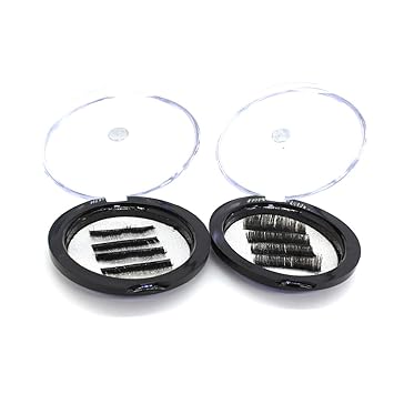 FLAWISH 2 Pair Magnetic False Eyelash Reusable Double False Eyelash No Glue Makeup Extension #014