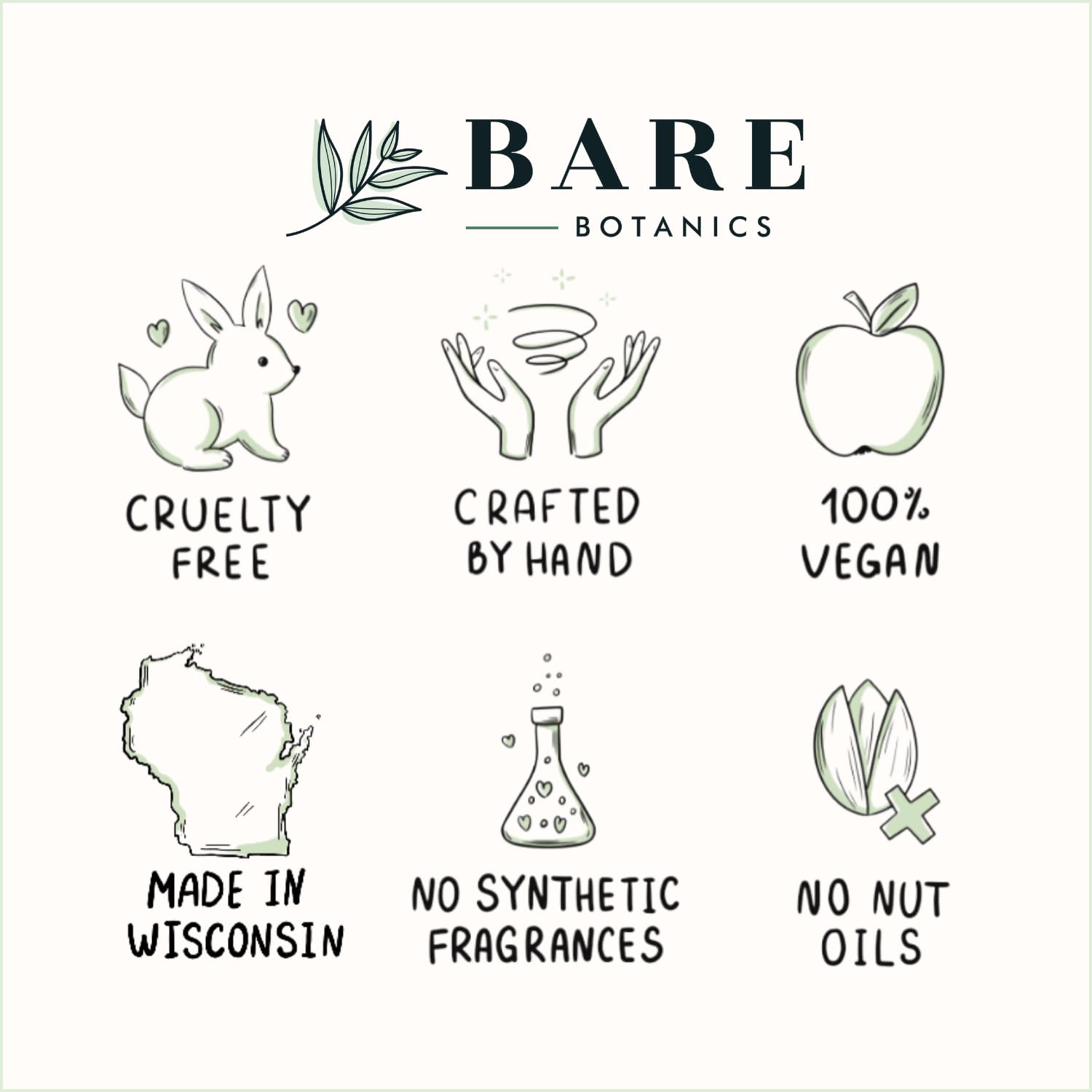 Bare Botanics 3 pc Body Scrub Gift Set - Ready to Gift Naturally Scented Sea Salt Scrub Made in Madison, WI - Formulated w/Skin Loving Moisturizers - Vegan, Cruelty Free Exfoliator w/a Cute Spoon