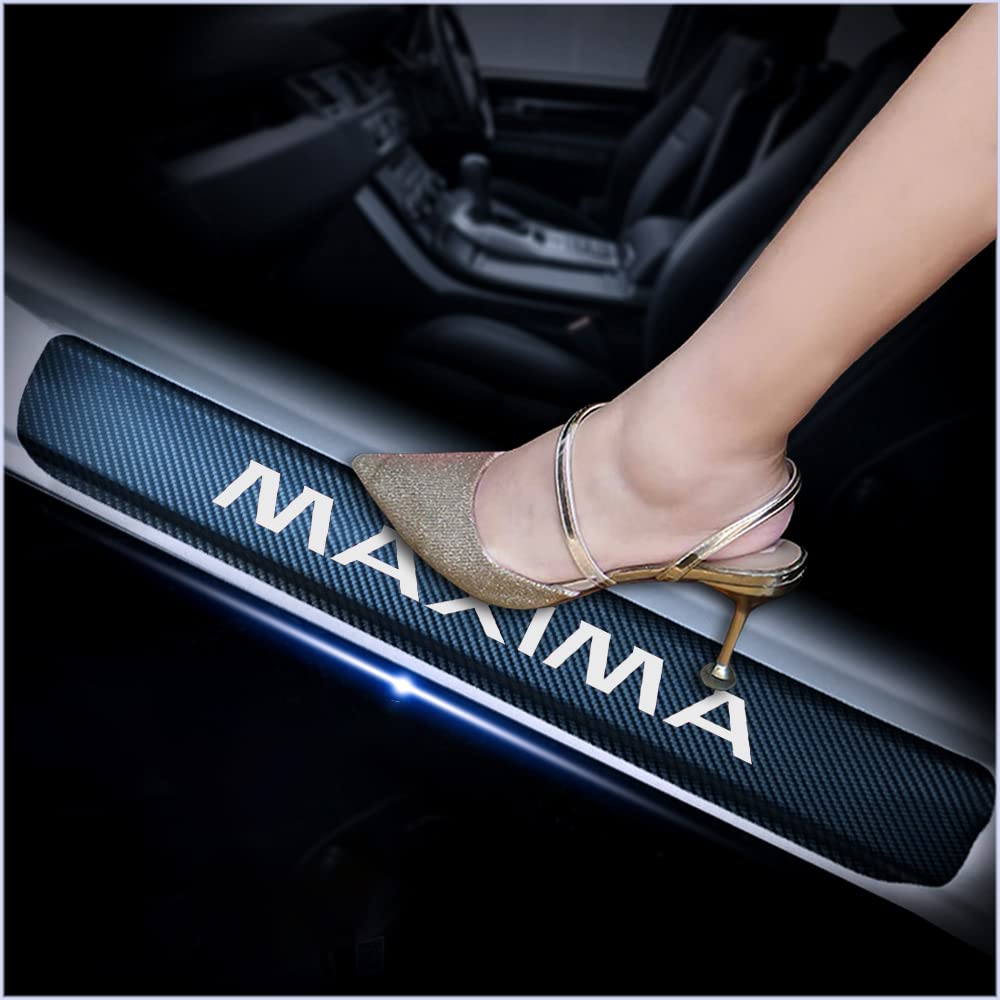 kaiweiqin 4Pcs Car Door Sill Scuff Plate Cover for