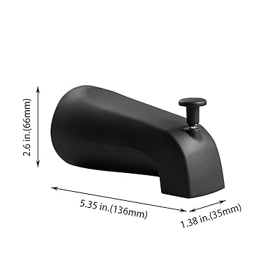 Buy Sento Slip On Black Universal Bathroom Tub Spout With Diverter Durable Heavy Duty Metal Bathtub Faucet With Shower Diverter 4 Inches 1 2 Copper Pipe Matte Black Online In Turkey B08l4t19b1