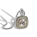 YYSuniee Designer Inspired 7MM CZ Pendant Necklace