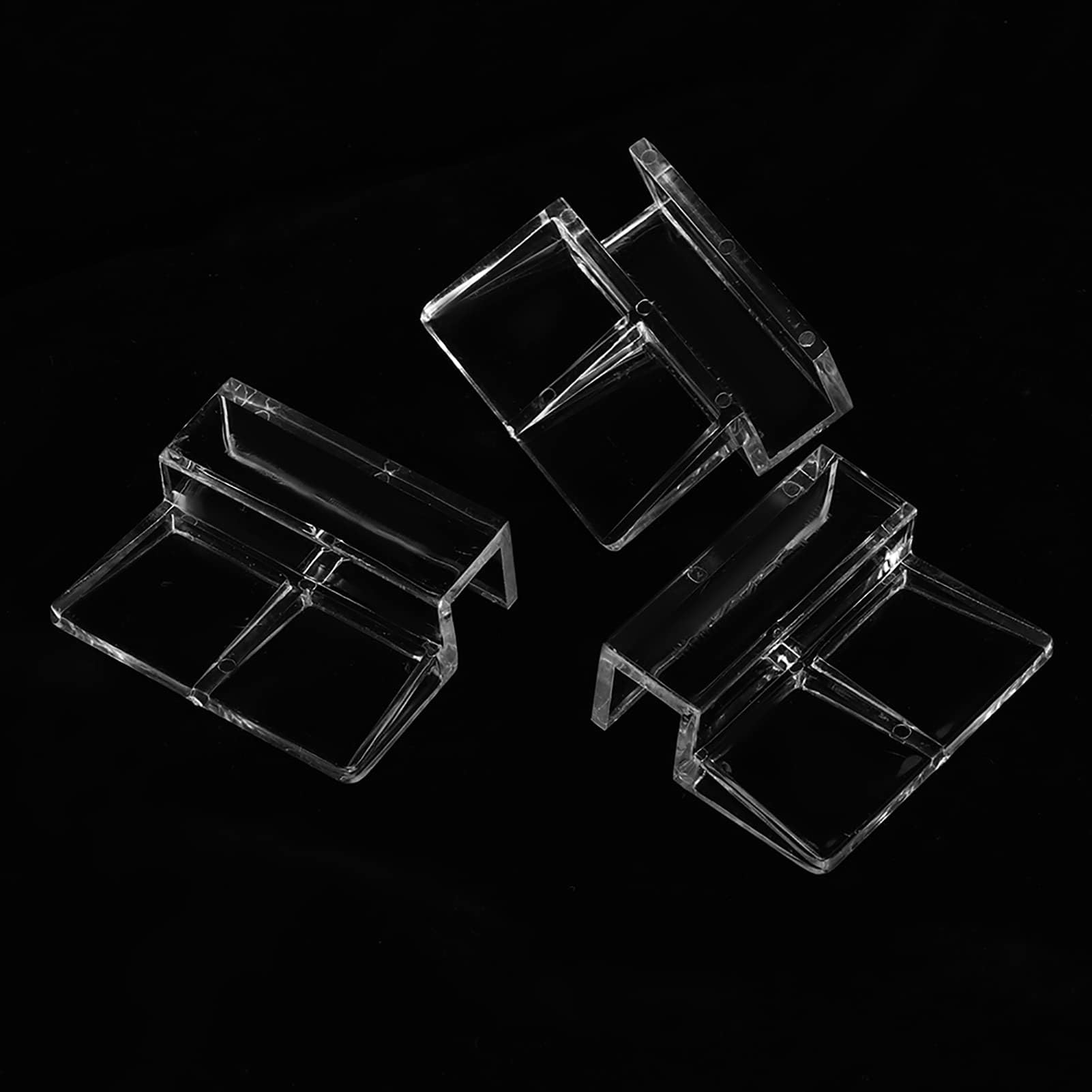 HERCHR 20Pcs/Set Aquarium Glass Cover Holder, Clear Acrylic Clip Holder Support Clamp Accessories for Aquarium Fishtank (5mm)