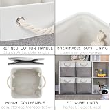Mangata Cube Storage Boxes 30x30x30cm Grey White 3 Pack Fabric Collapsible view 3