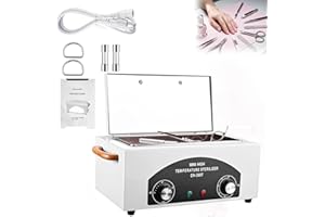 JERLIFLYER High Temperature Sterilizer Autoclave Machine, 110V 300W 1.5L with Timer Manicure Metal Tool Cleaner Machine,Autoclave Sterilizers, Nail Tool Sterilizer for Sundry Beauty Hair Nail Metal Tools
