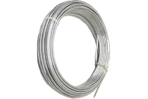SWEET ONLINE DEAL Multi-Purpose Galvanized Steel Wire – 14 Gauge Heavy Duty, 32.8ft (10m) – Strong & Versatile for Crafts, Gardening, and DIY Projects