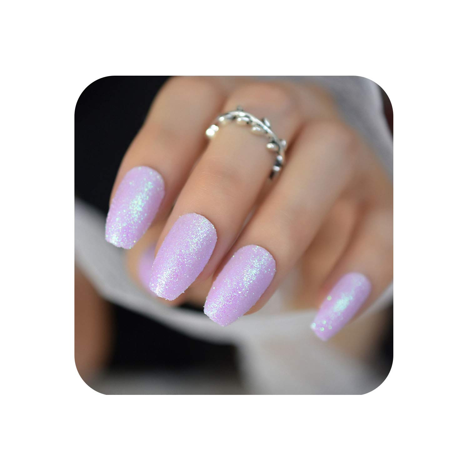 Amazon Com False Nails Rose Gold 24 Full Cover False Nails