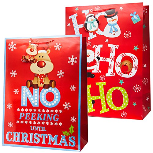 Jumbo sized Christmas Gift Bag PACK OF 2 Amazon.co.uk Office Products