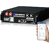 ECO-WORTHY (Cubix 100) 48V 100Ah LiFePO4 Lithium Battery w/Bluetooth | UL1973 & UL9540A & CEC Listed | 5120Wh Server Rack Battery for Solar Energy Storage, Home Backup Power