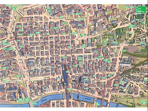 HPY Cityscapes Street Map Of Glasgow 400 Piece Jigsaw Puzzle 470mm x 320mm (hpc)