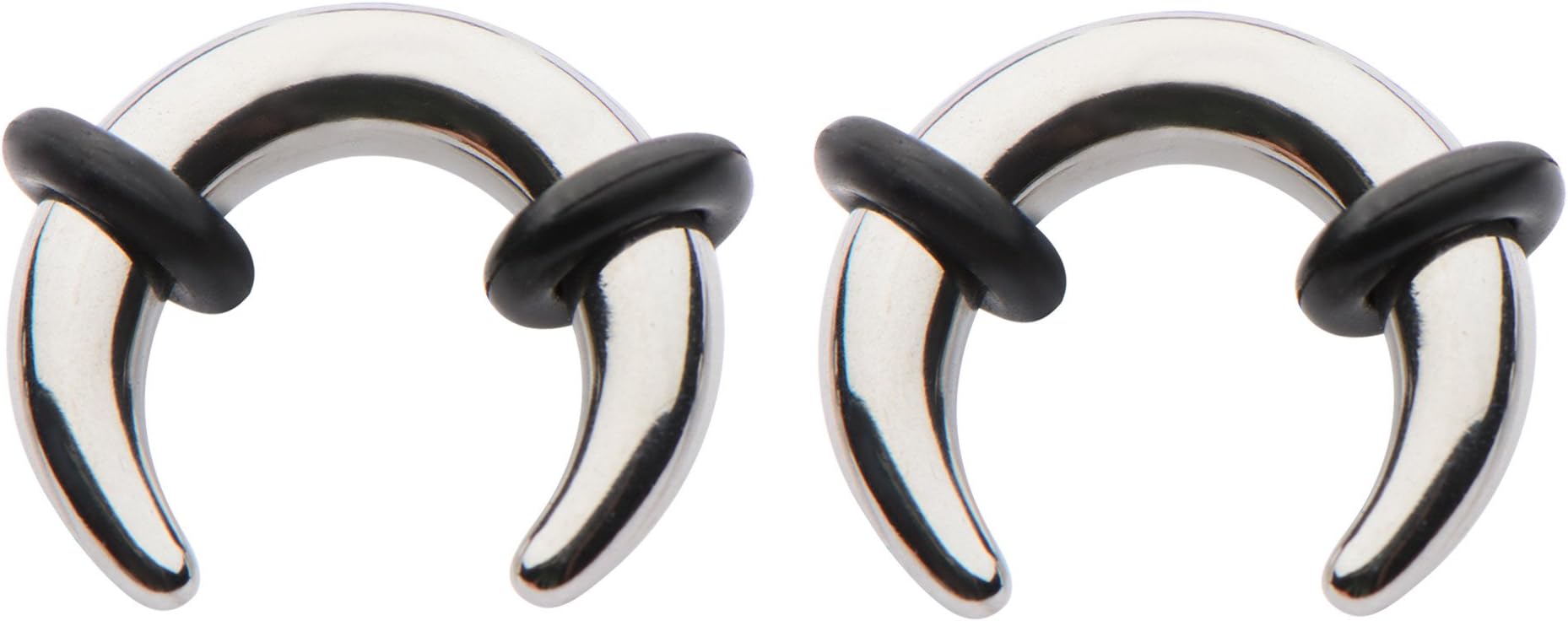 Zaya Body Jewelry Pair Steel Ear Plugs Tunnels Tapers Pinchers Horseshoes Gauges 0g 1g 2g 4g 6g 8g 10g 12g 14g