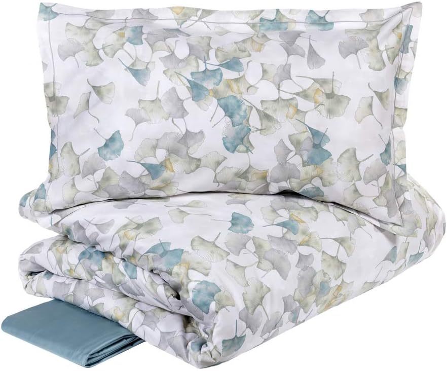 Fazzini Complete Double Duvet Cover Ginko V.2 of Pure Cotton Satin 300 TC