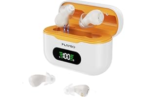 Flaygo Pro Hearing Aids for Seniors with Smart Auto-Noise Reduction (Not Amplifiers),Rechargeable Digital OTC with 32-Channel for Clear Sound, Super Mini Invisible & 7-Day Standby, UV Charging Case