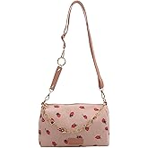 Cute Crossbody Bag for Women Strawberry Purse Corduroy Tote Bag Fashion Chain Aesthetic Handbags Travel Bags