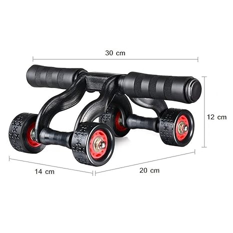Sampton 4 Wheel Ab Roller With Knee Mat And Floor Wedge