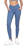 ODODOS Cross Waist Yoga Leggings for Women with