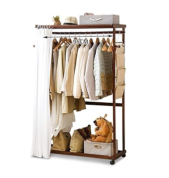 Myj Coat Rack Bedroom Floor Standing Solid Wood Hanger Simple
