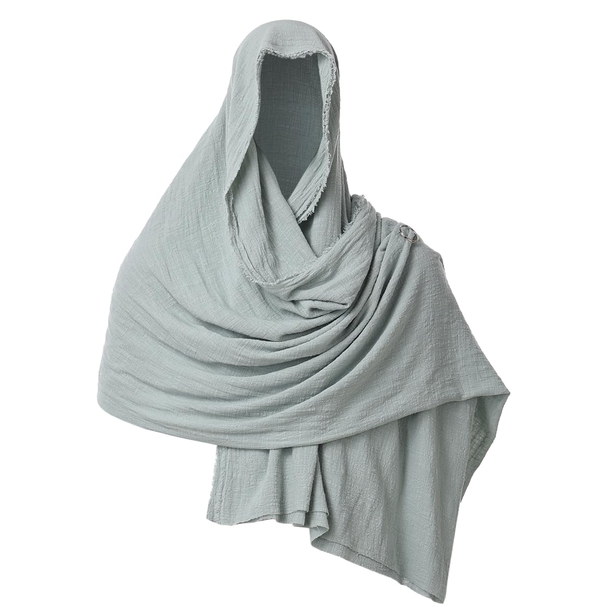 GRACEART Shawl Scarf Hood Sash Cowl Medieval Wizard Mage Costume Wrap Cloak With Brooch Pin