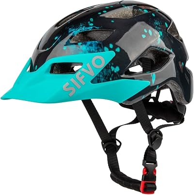 SIFVO Kids Bike Helmet with Visor 5-14 Adjustable Lightweight 50-57cm