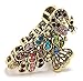 New Fashion Colorful Austrian Crystal Brown Metal Peacock Hair Claws Clips Pins