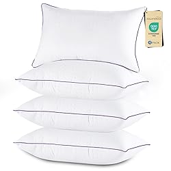 JOLLYVOGUE Pillows Standard Size Set of 4, Washable