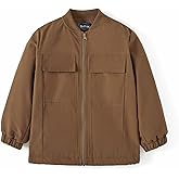 ScHaXjm Boy's Fleece Bomber Jackets Boys Fall Winter Zip Up Lightweight Jacket