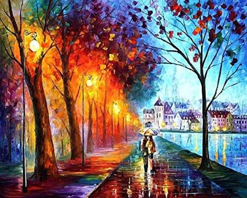 Wotion 19.69"x15.75" Night Lovers Full Drill All Square DIY 5D Diamond Painting Kit with Carton Package for Adults Rhinestone Embroidery Cross Stitch set Arts Craft Gift