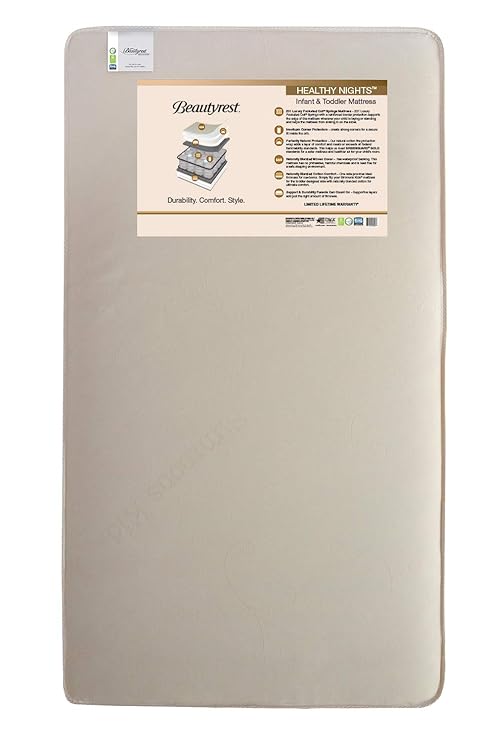 simmons beautyrest beginnings black brilliant sun crib and toddler mattress