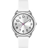 Bisley Watch for Women Numeral Dial Easy to Read Silicone Strap Fit for All Wrist Waterproof Fasion Watch Gift for Her