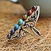 suchadaluckyshop by Lucky 925 Silver Healing Hollow Stones Adjustable 7 Chakra Ring Thumb Reiki Gem Ring