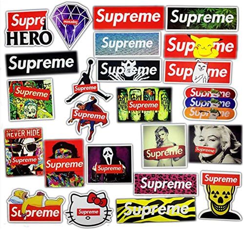 Fashion Laptop Stickers Waterproof Skateboard Pad Macbook Car Snowboard Bicycle Luggage Decor (24 PCS)
